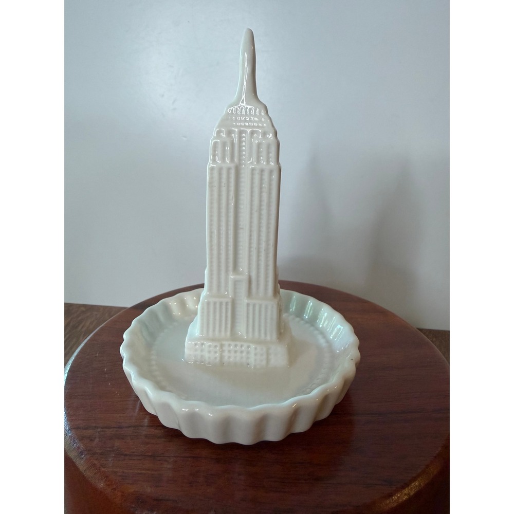 Godinger Empire State Building Porcelain Jewelry Ring Trinket Dish New York